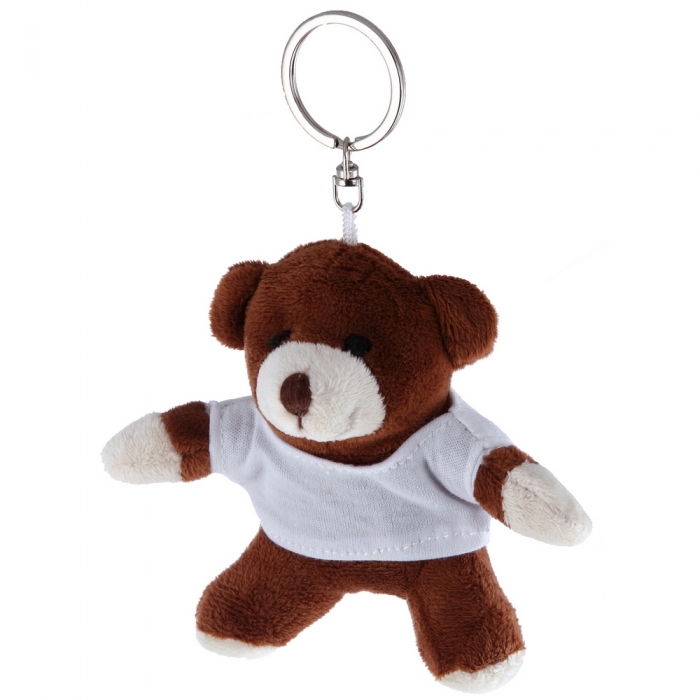 Portachiavi In Peluche Orsetto Con Fiocco E Biscotto - Ciondolo Morbido Per Borsa E Zaino, 12,2 Cm