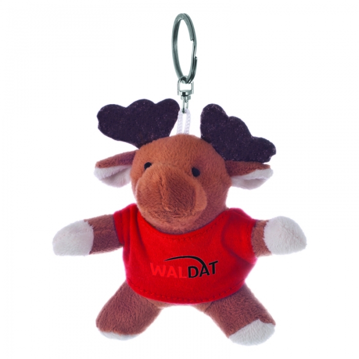4 Portachiavi Con Pompon A Forma Di Alce E Renna PRETYZOOM - Rosso - Per Natale E Decorazioni Borsa