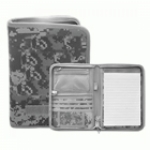 Porta block notes militare con chiusura a cerniera